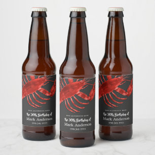 Étiquette Pour Bouteilles De Bière Célébration de la fête d'anniversaire à thème
