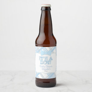 Étiquette Pour Bouteilles De Bière C'est un garçon, Baby shower bleu