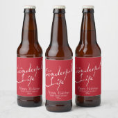 Étiquette Pour Bouteilles De Bière C'est une Vie Merveilleuse, Red Holiday (Bouteilles)