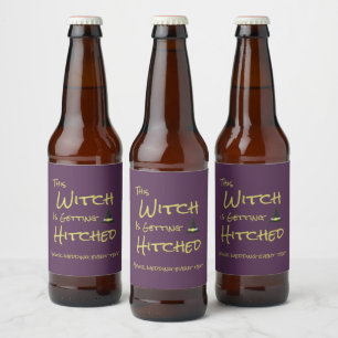 Étiquette Pour Bouteilles De Bière Cette Sorcière Est En Train D'Être Hachée