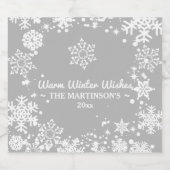 Étiquette Pour Bouteilles De Bière Chaleureux, Hiver, Désirs, Vacances (Étiquettes simples)