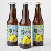 Étiquette Pour Bouteilles De Bière Chat en banane (Bouteilles)