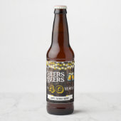 Étiquette Pour Bouteilles De Bière Cheers and Beers to 40 Years Rustic Birthday (Devant)
