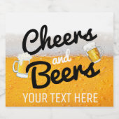 Étiquette Pour Bouteilles De Bière Cheers & Bières|Étiquettes de bouteilles de bière  (Étiquettes simples)