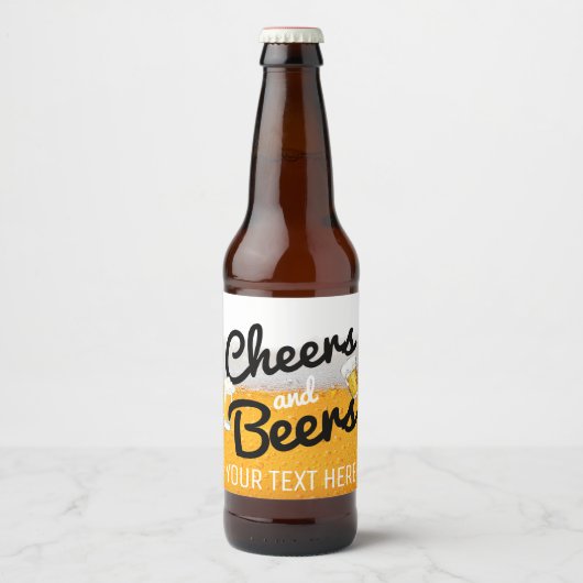 Étiquette Pour Bouteilles De Bière Cheers & Bières|Étiquettes de bouteilles de bière  (Devant)