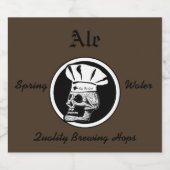 Étiquette Pour Bouteilles De Bière Chef crâne - Ale (Étiquettes simples)