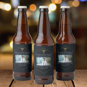 Étiquette Pour Bouteilles De Bière Chic Black Gold Médicale School Graduation Photo