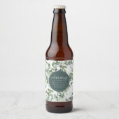Étiquette Pour Bouteilles De Bière Chic Mariage Eucalyptus (Devant)