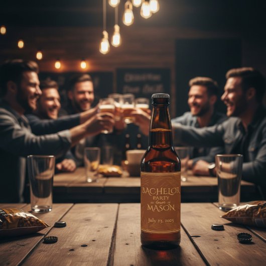 Étiquette Pour Bouteilles De Bière Cigar Bar Thème Bachelor Party