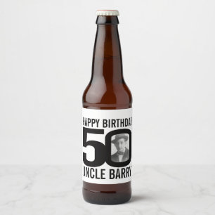 Étiquette Pour Bouteilles De Bière cinquantième Étiquette fait sur commande de nom