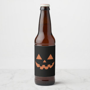 Étiquette Pour Bouteilles De Bière Citrouille d'Halloween Jack O'Géant