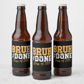 Étiquette Pour Bouteilles De Bière Classe Bruh Terminée De 2025 Diplômé (Bouteilles)
