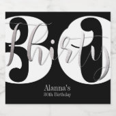 Étiquette Pour Bouteilles De Bière Classy 30th Birthday Party (Étiquettes simples)