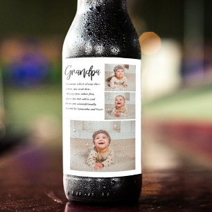 Étiquette Pour Bouteilles De Bière Collage moderne Meilleur grand-père Jamais beauté