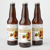 Étiquette Pour Bouteilles De Bière Collection de bouquets de tournesol - Numéro de ta (Bouteilles)