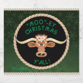 Étiquette Pour Bouteilles De Bière Comique Longhorn Steer (Étiquettes simples)