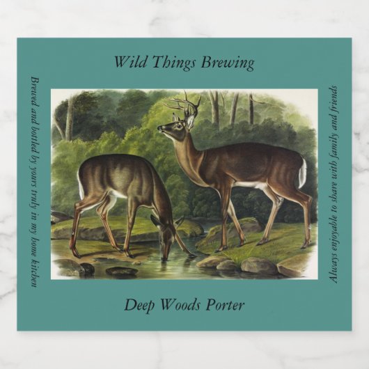 Étiquette Pour Bouteilles De Bière Common Deer (Étiquettes simples)