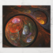 Étiquette Pour Bouteilles De Bière Connexion fluide Art Abstrait (Étiquettes simples)