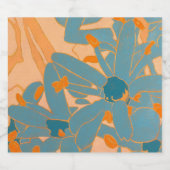 Étiquette Pour Bouteilles De Bière Contemporary Leaf Design in Peach  (Étiquettes simples)