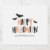 Étiquette Pour Bouteilles De Bière Cool Bats Halloween (Étiquettes simples)