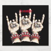 Étiquette Pour Bouteilles De Bière Cornes noires (Étiquettes simples)