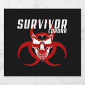 Étiquette Pour Bouteilles De Bière Corona Survivor (Étiquettes simples)