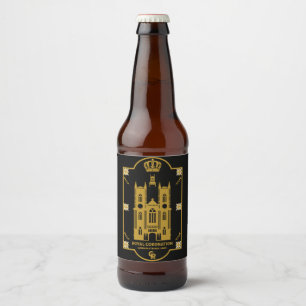 Étiquette Pour Bouteilles De Bière Couronnement royal Abbaye de Westminster