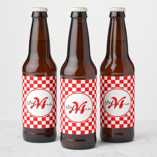 Étiquette Pour Bouteilles De Bière Croatie | Hrvatska | Nom Monogramme (Bouteilles)