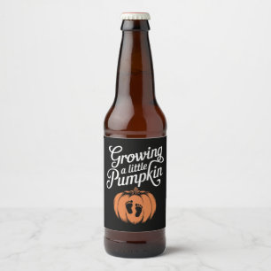 Étiquette Pour Bouteilles De Bière Cultiver un petit citrouille automne grossesse