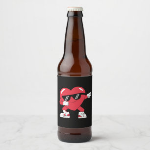 Étiquette Pour Bouteilles De Bière Dabbing Coeur drôle Cadeaux Valentines Jour