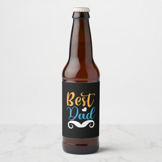 Étiquette Pour Bouteilles De Bière Daddy Gift Best Papa (Devant)