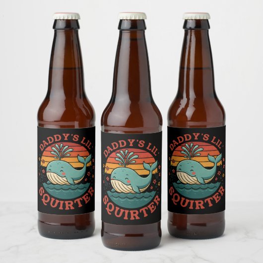 Étiquette Pour Bouteilles De Bière Daddy Little Whale (Bouteilles)