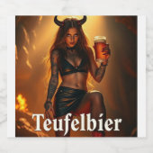 Étiquette Pour Bouteilles De Bière Dame démoniaque (Étiquettes simples)