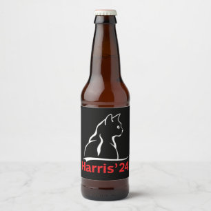 Étiquette Pour Bouteilles De Bière Dames de chat pour Kamala Cat 2024 Président Kamal