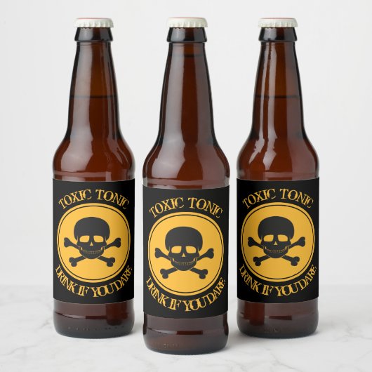 Étiquette Pour Bouteilles De Bière Danger Tonique Toxique (Bouteilles)