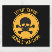 Étiquette Pour Bouteilles De Bière Danger Tonique Toxique (Étiquettes simples)