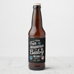 Étiquette Pour Bouteilles De Bière De Fur Mama à Baby Mama Estimé 2025 Chien Chat Mam