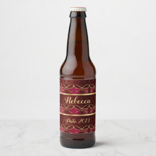 Étiquette Pour Bouteilles De Bière Décor de luxe d'or de couleur vintage de Bourgogn