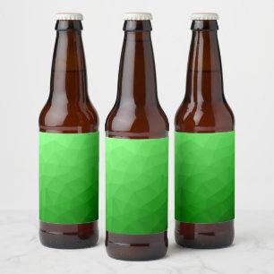 Étiquette Pour Bouteilles De Bière Dégradé vert clair de maille géométrique motif lum
