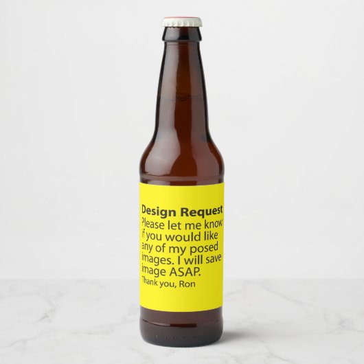 Étiquette Pour Bouteilles De Bière Demande de conception (Devant)