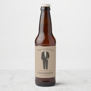 Étiquette Pour Bouteilles De Bière Demande de Garçon d'Honneur C'est l'heure de s'hab