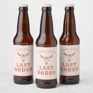 Étiquette Pour Bouteilles De Bière Dernière Rodeo de Cowgirl du Désert