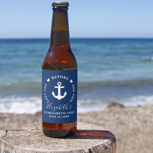Étiquette Pour Bouteilles De Bière Dernière Voile Avant Le Veil Bachelorette Party