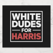 Étiquette Pour Bouteilles De Bière Des Mecs Blancs Pour Kamala-Harris Pour Le Préside (Étiquettes simples)