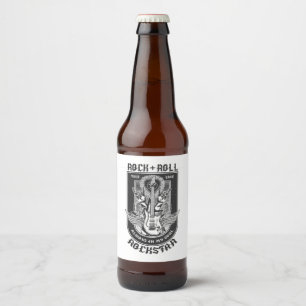 Étiquette Pour Bouteilles De Bière Design Guitar Rock