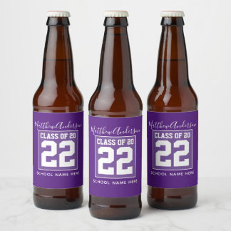 Étiquette Pour Bouteilles De Bière Diplôme Royal Violet Classique