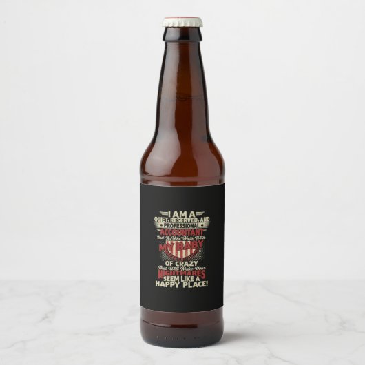 Étiquette Pour Bouteilles De Bière Don comptable | Je Suis Un Comptable Professionnel (Devant)