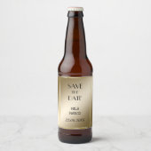 Étiquette Pour Bouteilles De Bière Doux doré moderne (Devant)