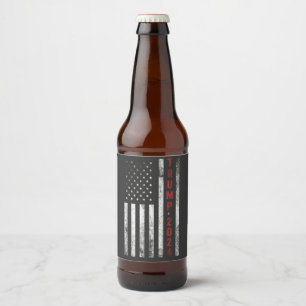 Étiquette Pour Bouteilles De Bière Drapeau américain Trump 2024 en détresse cadeau Vi