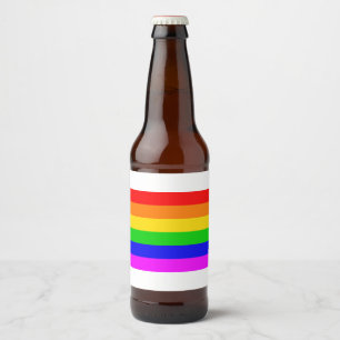 Étiquette Pour Bouteilles De Bière Drapeau arc-en-ciel transgenre Gay Rainbow